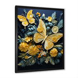 Lemon Yellow Butterfly Delight - Butterfly Home Decor Art