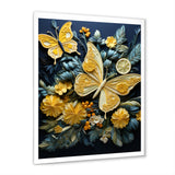 Lemon Yellow Butterfly Delight - Butterfly Home Decor Art