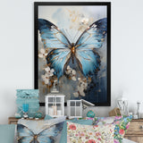 Butterfly Ethereal Blues Form Abstract Elegance - Butterfly Wall Art Prints