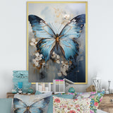 Butterfly Ethereal Blues Form Abstract Elegance - Butterfly Wall Art Prints