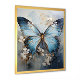 Butterfly Ethereal Blues Form Abstract Elegance - Butterfly Wall Art Prints