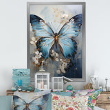 Butterfly Ethereal Blues Form Abstract Elegance - Butterfly Wall Art Prints