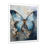 Butterfly Ethereal Blues Form Abstract Elegance - Butterfly Wall Art Prints