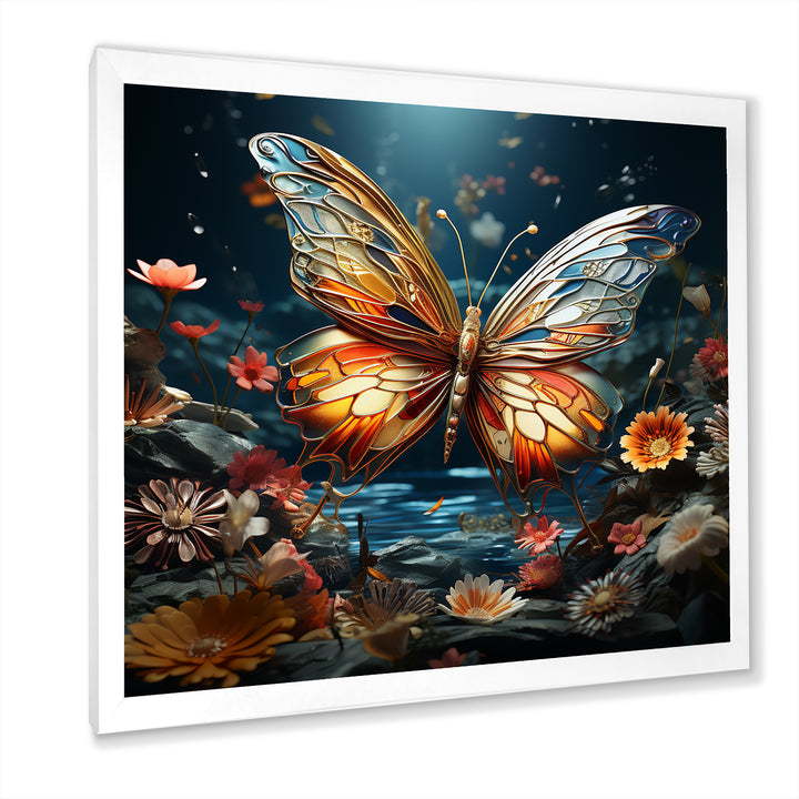 Butterfly Fantasy Flight - Blue Butterfly Wall Art