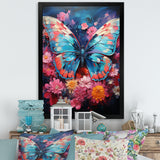 Butterfly Fauvist Flutter - Butterfly Large Canvas Wall Art
