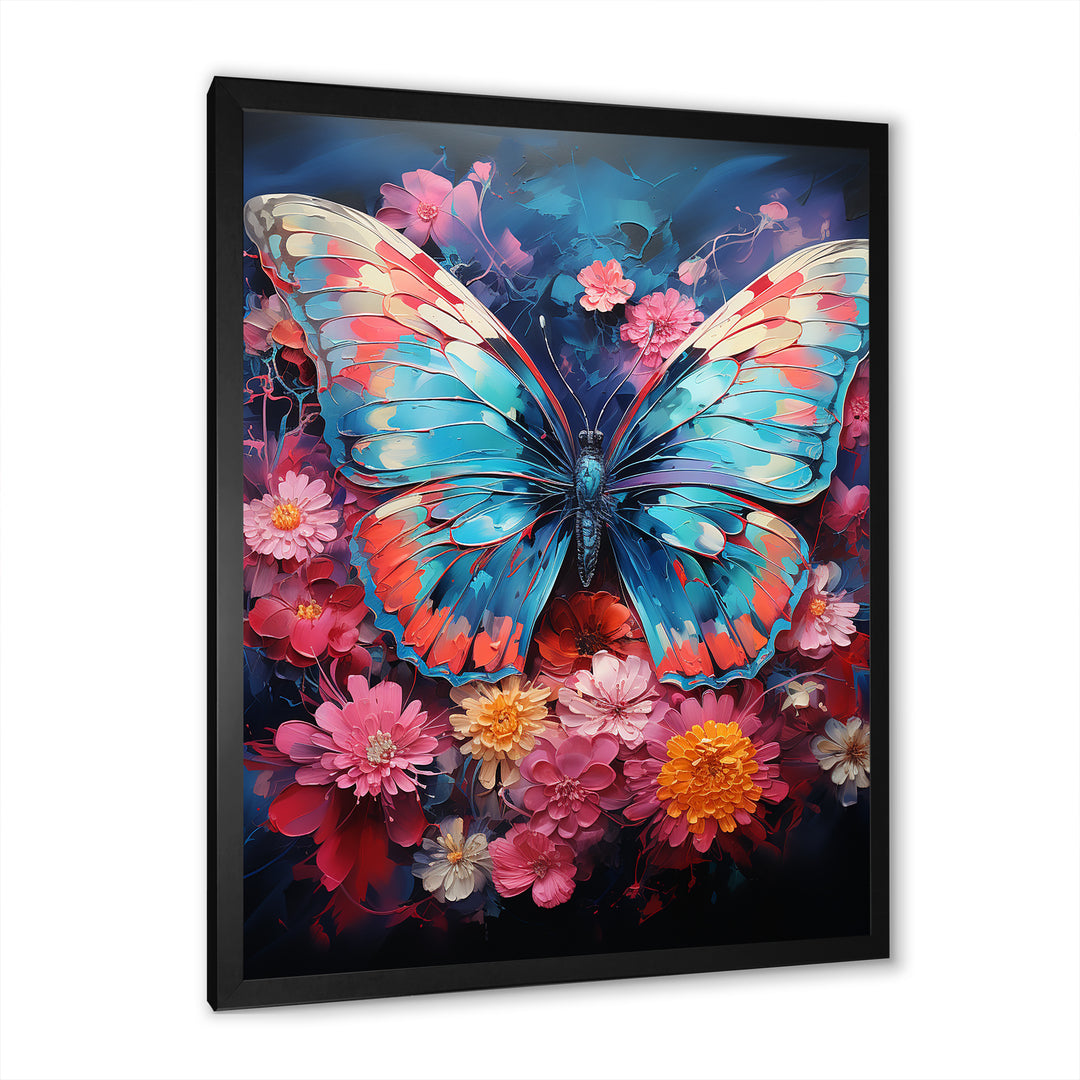 Butterfly Fauvist Flutter - Butterfly Large Canvas Wall Art