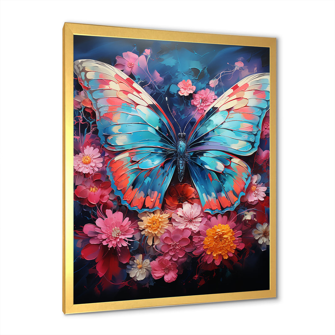 Butterfly Fauvist Flutter - Butterfly Large Canvas Wall Art
