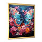 Butterfly Fauvist Flutter - Butterfly Large Canvas Wall Art