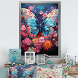 Butterfly Fauvist Flutter - Butterfly Large Canvas Wall Art