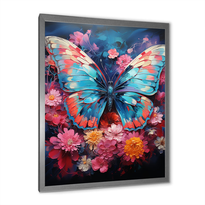 Butterfly Fauvist Flutter - Butterfly Large Canvas Wall Art