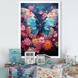 Butterfly Fauvist Flutter - Butterfly Large Canvas Wall Art