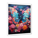 Butterfly Fauvist Flutter - Butterfly Large Canvas Wall Art