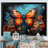 Butterfly Graffiti Style - Butterfly Living Room Wall Art