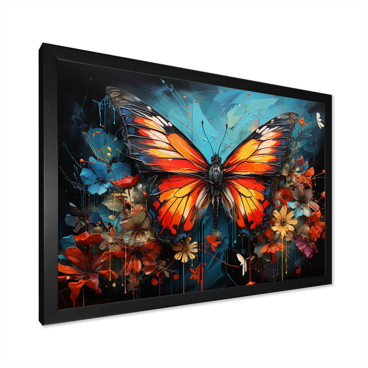 Butterfly Graffiti Style - Butterfly Living Room Wall Art