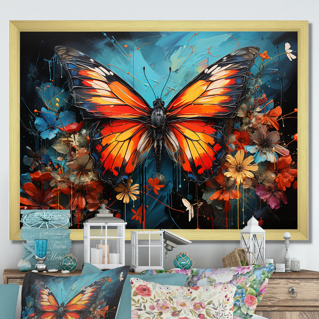 Butterfly Graffiti Style - Butterfly Living Room Wall Art
