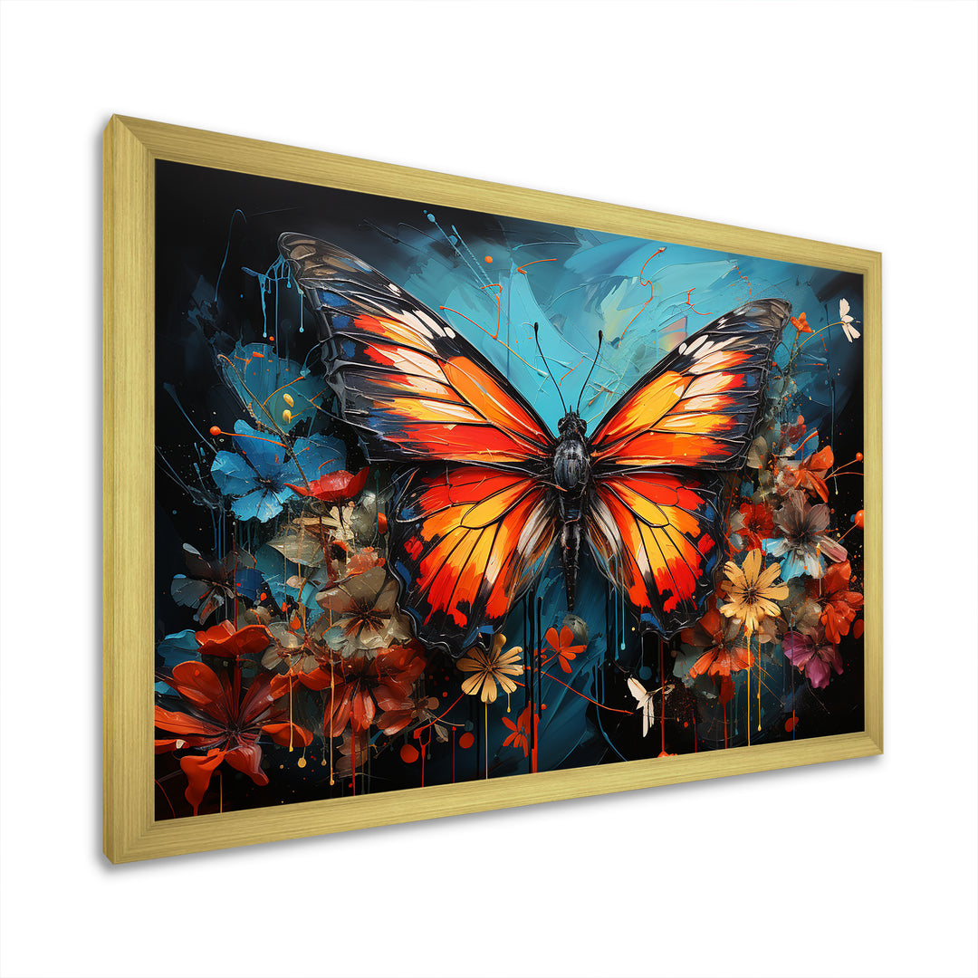 Butterfly Graffiti Style - Butterfly Living Room Wall Art