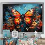 Butterfly Graffiti Style - Butterfly Living Room Wall Art