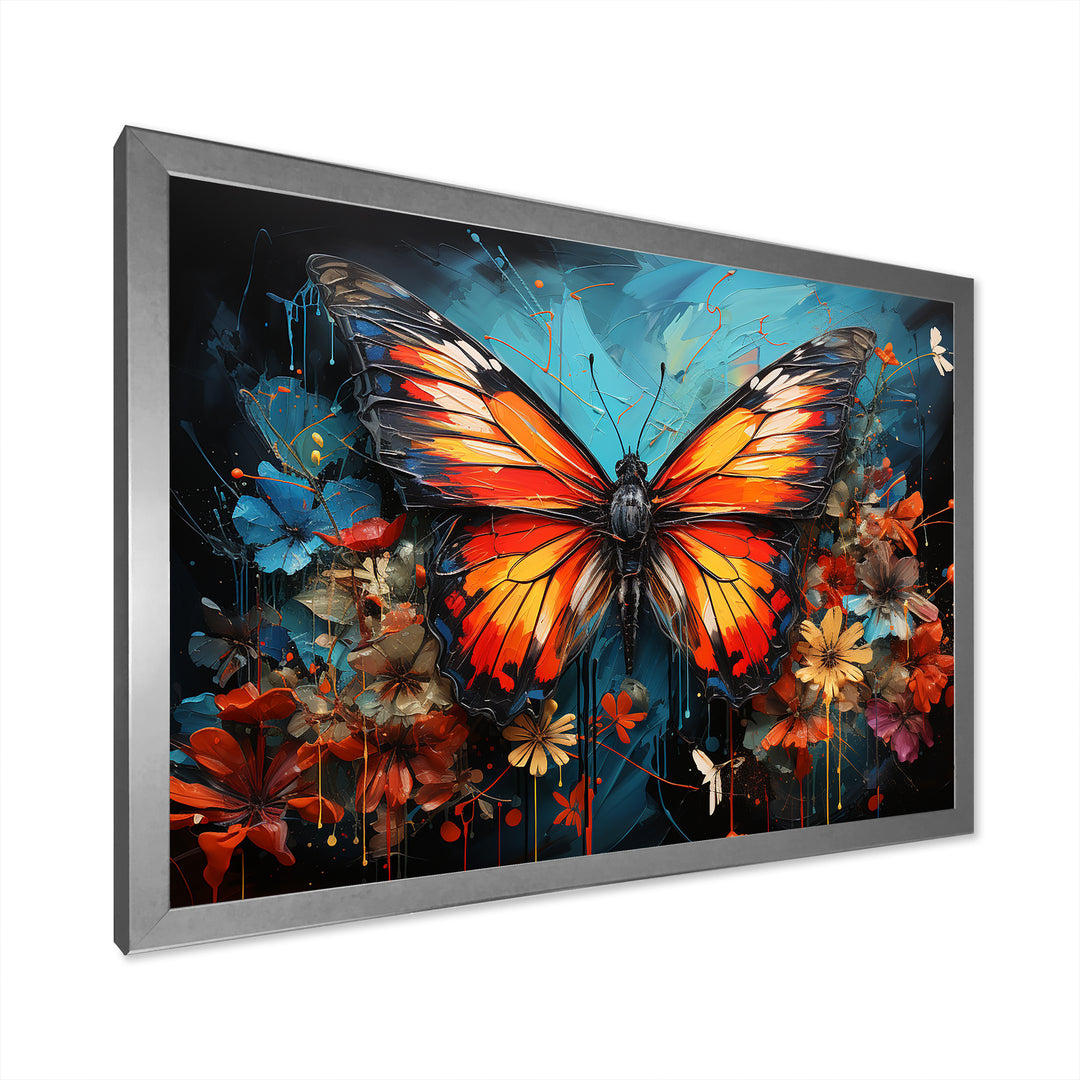 Butterfly Graffiti Style - Butterfly Living Room Wall Art