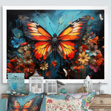 Butterfly Graffiti Style - Butterfly Living Room Wall Art