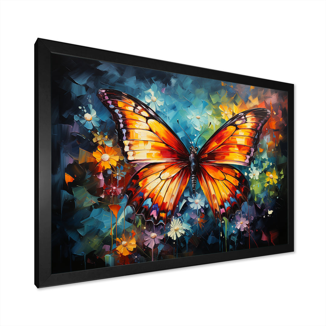 Intense Hues Celebrate The Butterflies - Butterfly Canvas Wall Art