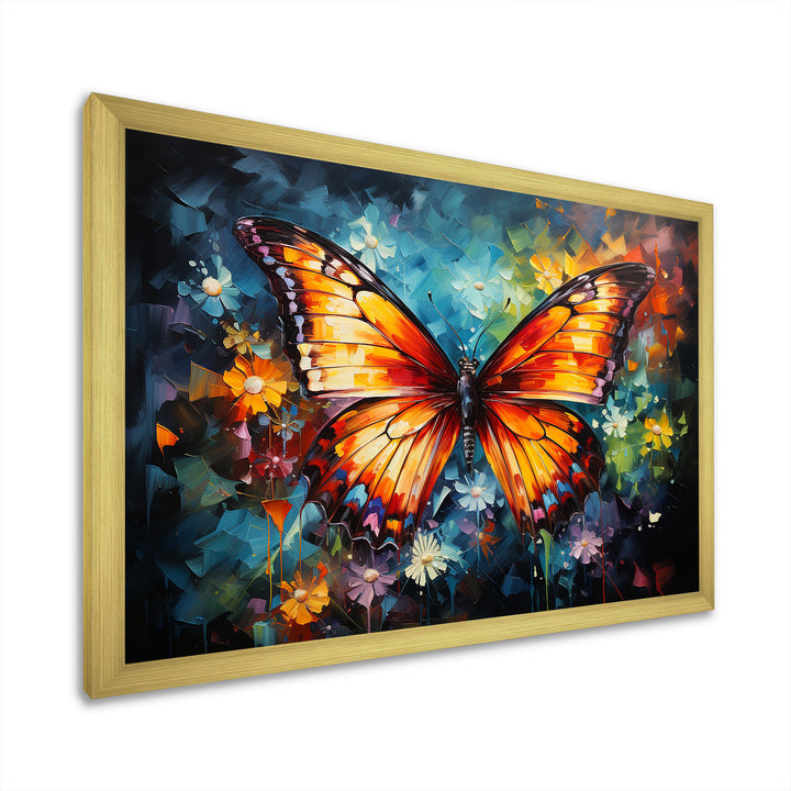 Intense Hues Celebrate The Butterflies - Butterfly Canvas Wall Art