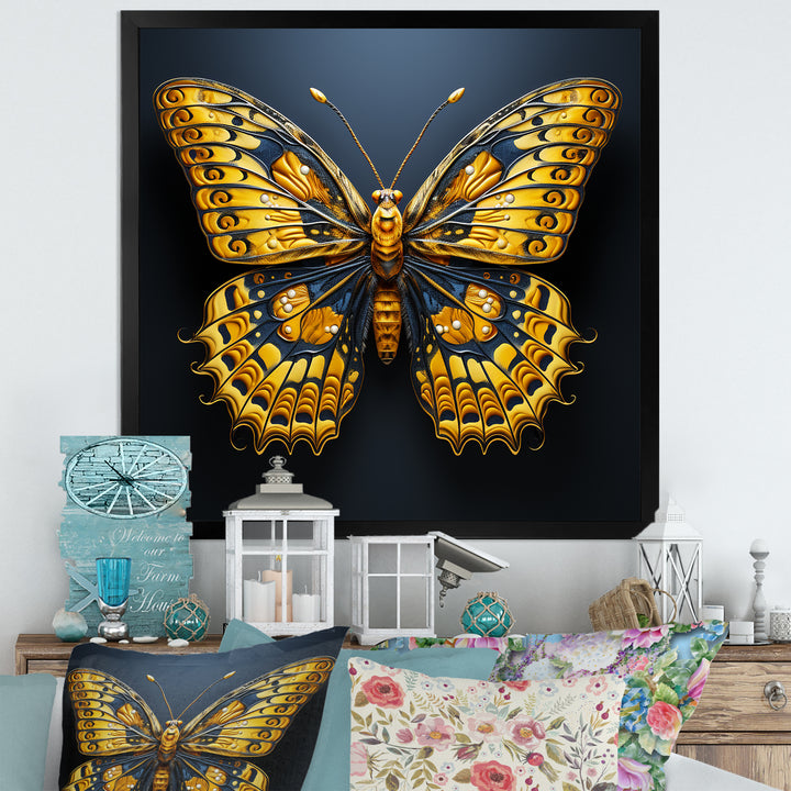 Lemon Yellow Tones Portray Butterflies - Butterfly Wall Decor