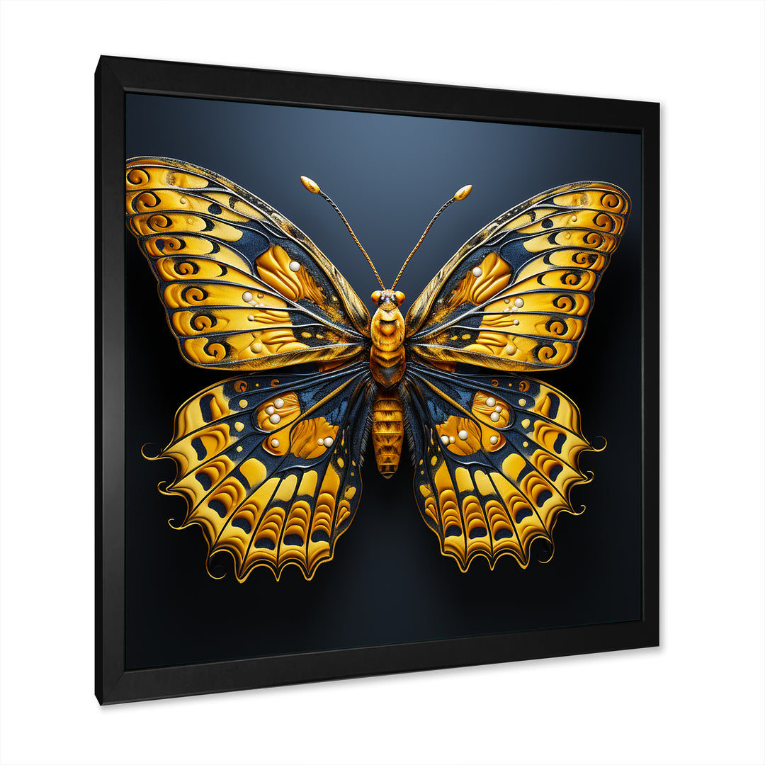 Lemon Yellow Tones Portray Butterflies - Butterfly Wall Decor