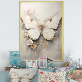Minimalism Beige Butterfly - Butterfly Wall Art Prints