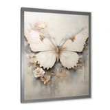 Minimalism Beige Butterfly - Butterfly Wall Art Prints