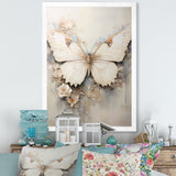 Minimalism Beige Butterfly - Butterfly Wall Art Prints