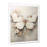 Minimalism Beige Butterfly - Butterfly Wall Art Prints