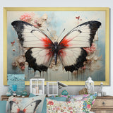 Minimalism White Butterfly - Black Butterfly Wall Art