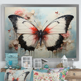Minimalism White Butterfly - Black Butterfly Wall Art