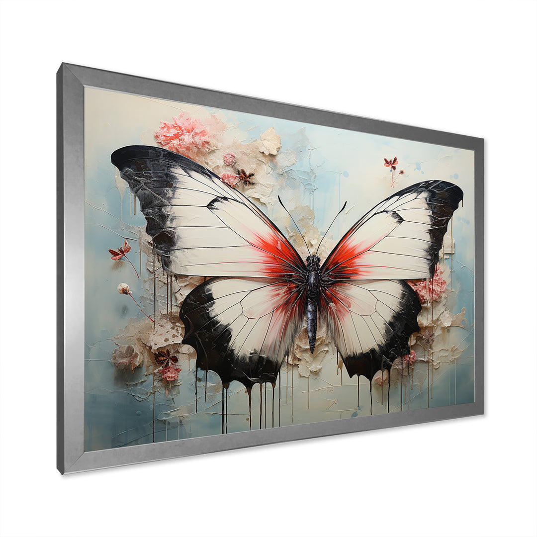Minimalism White Butterfly - Black Butterfly Wall Art