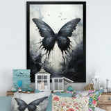 Butterfly Monochrome Metamorphosis - Animals Canvas Wall Art