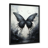 Butterfly Monochrome Metamorphosis - Animals Canvas Wall Art