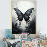 Butterfly Monochrome Metamorphosis - Animals Canvas Wall Art