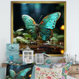 Butterfly Natures Palette - Green Butterfly Wall Art