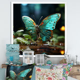 Butterfly Natures Palette - Green Butterfly Wall Art