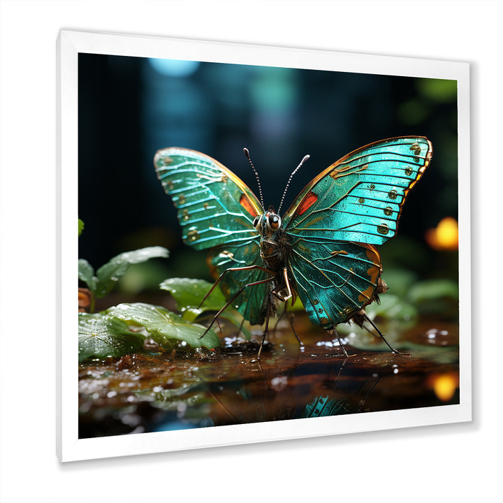 Butterfly Natures Palette - Green Butterfly Wall Art