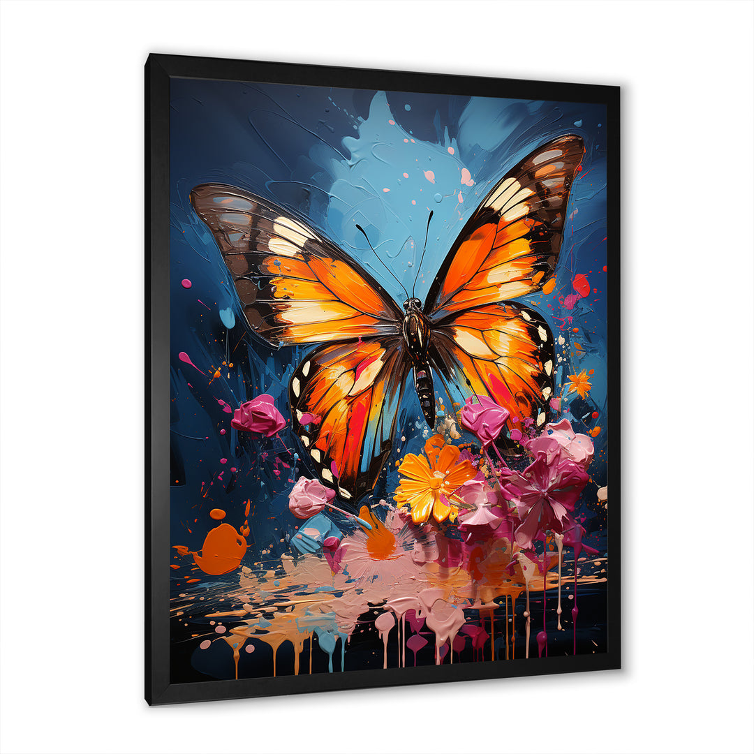 Butterfly Pop Art Papilio - Butterfly Framed Canvas Art