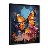 Butterfly Pop Art Papilio - Butterfly Framed Canvas Art