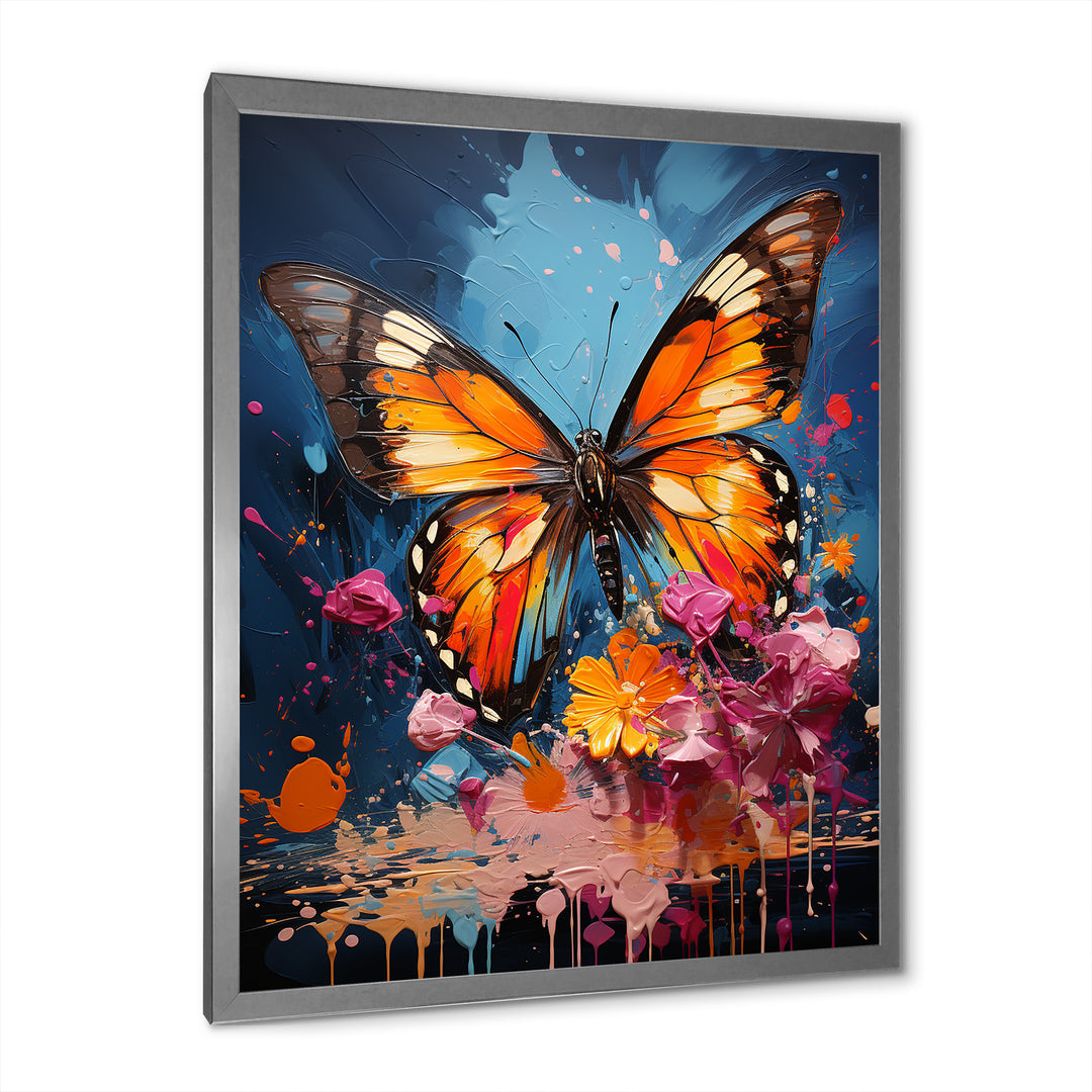 Butterfly Pop Art Papilio - Butterfly Framed Canvas Art