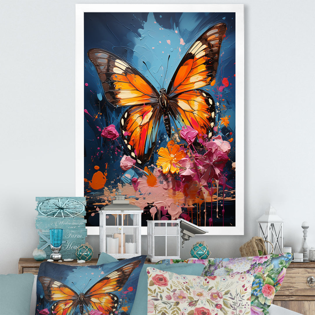 Butterfly Pop Art Papilio - Butterfly Framed Canvas Art
