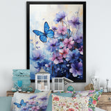 Sapphire Blue Hues Capture The Delicate Flight - Butterfly Home Decor Art