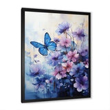 Sapphire Blue Hues Capture The Delicate Flight - Butterfly Home Decor Art