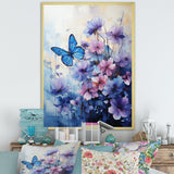 Sapphire Blue Hues Capture The Delicate Flight - Butterfly Home Decor Art