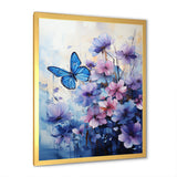 Sapphire Blue Hues Capture The Delicate Flight - Butterfly Home Decor Art
