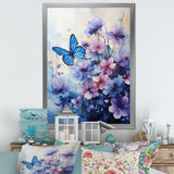 Sapphire Blue Hues Capture The Delicate Flight - Butterfly Home Decor Art