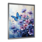 Sapphire Blue Hues Capture The Delicate Flight - Butterfly Home Decor Art